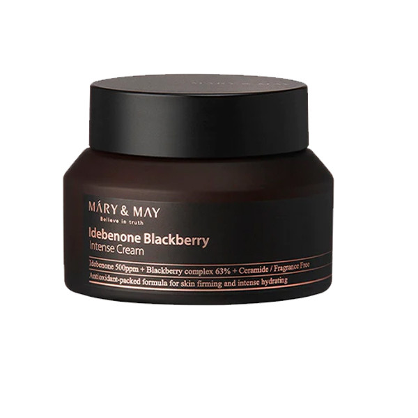 MARY & MAY Idebenone + Blackberry Complex Intensive Cream 70g antioxidant-rich moisturizing cream for anti-aging and brightening